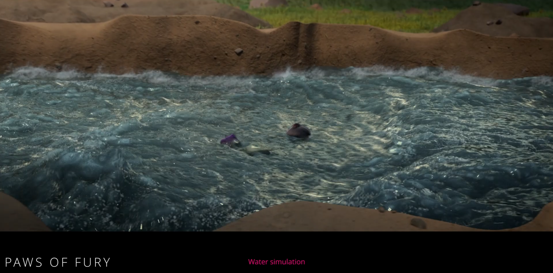 River, water simulation - Paws of Fury